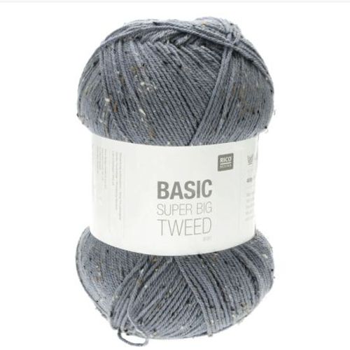 Découvrez La Polyvalence De La Pelote De Laine Basic Super Big Tweed Aran 400gr De Rico Design Bleu (03)