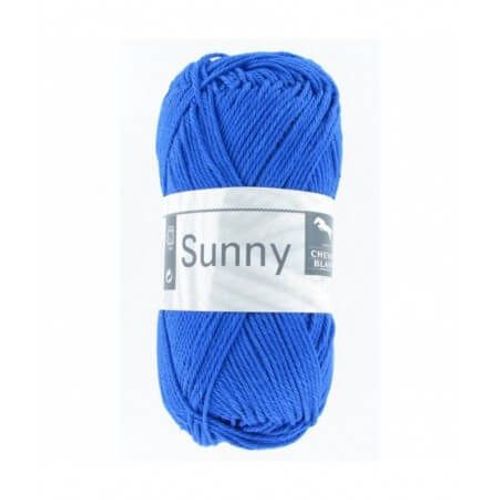 Pelote De Coton À Tricoter Sunny Uni - Cheval Blanc - Ppsc 08 Bleu