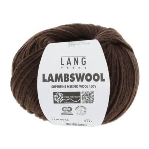 Pelote ? Tricoter 100% Laine Vierge Lambswool - Lang Yarns 0068 Marron