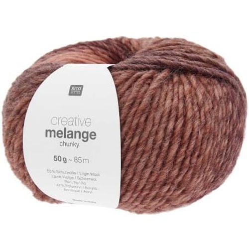 Pelote De Laine À Tricoter Creative Melange Chunky - Rico Design 76 Marron