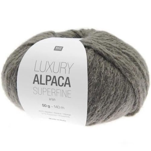 Fil De Laine À Tricoter Luxury Alpaca Superfine Aran - Rico Design 29 Vert Kaki