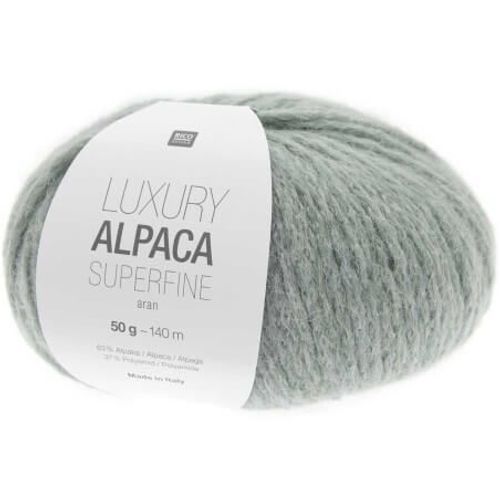 Fil De Laine À Tricoter Luxury Alpaca Superfine Aran - Rico Design 25 Vert Menthe