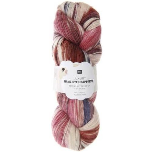 Pelote De Laine Luxury Hand-Dyed Happiness Dk - 100gr - Rico Design 016 Lilas Clair-Rose