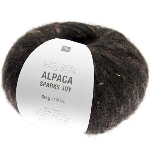 Pelote D'alpaga À Tricoter Fashion Alpaca Sparks Joy - Rico Design 08 Noir