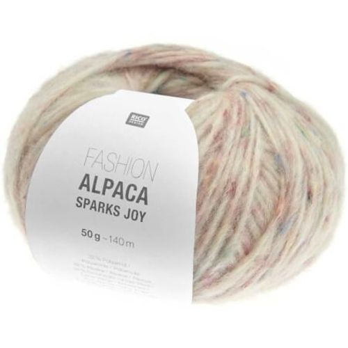 Pelote D'alpaga À Tricoter Fashion Alpaca Sparks Joy - Rico Design 01 Creme Ecru