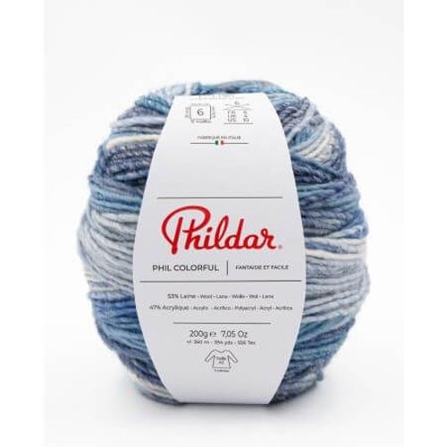 Pelote De Laine À Tricoter Phil Colorful - 200gr - Phildar Denim Bleu