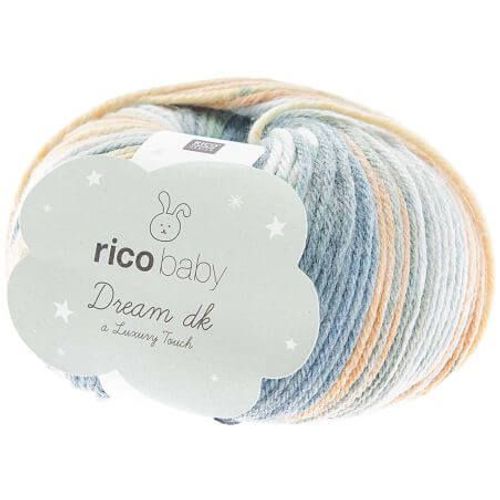 Fil À Tricoter Rico Rico Baby Dream Lux Touch - Rico Design 13 Petrole/Jaune