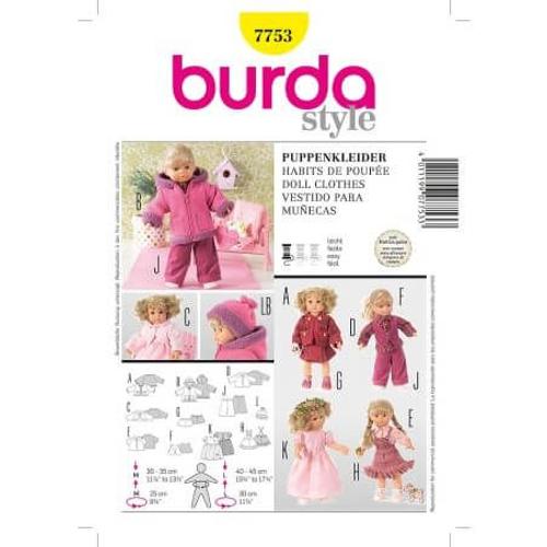 Patron Burda Creative 7753 V?Tements De Poup?Es