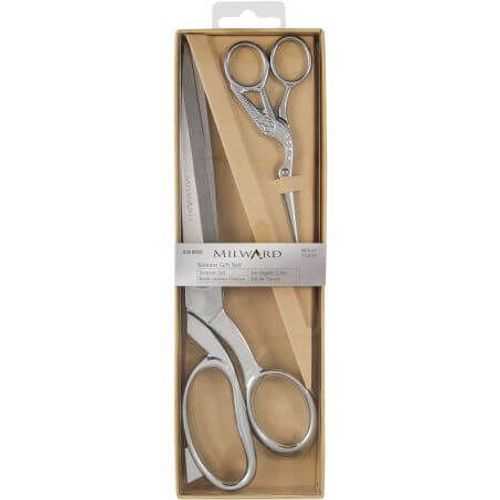 Jeu De Ciseaux De Tissu (25,Cm) Et De Broderie (11,5cm) - Milward Argent