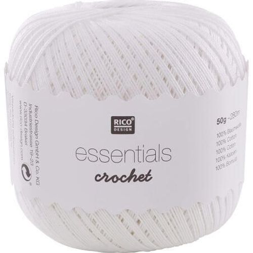 Coton À Crocheter Essentials Crochet - Rico Design 01-Blanc