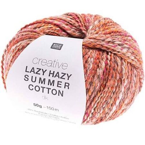 Pelote De Coton À Tricoter Creative Lazy Hazy Summer Cotton - Rico Design 04 Rouge
