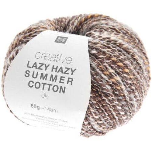 Pelote De Coton À Tricoter Creative Lazy Hazy Summer Cotton - Rico Design 16 Praline Marron