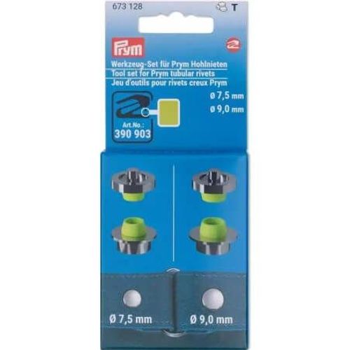 Jeu D'outils Pour Rivets Creux 7,5 Mm Et 9 Mm - Compatible Avec La Pince Vario Creative Tool - Prym Blanc