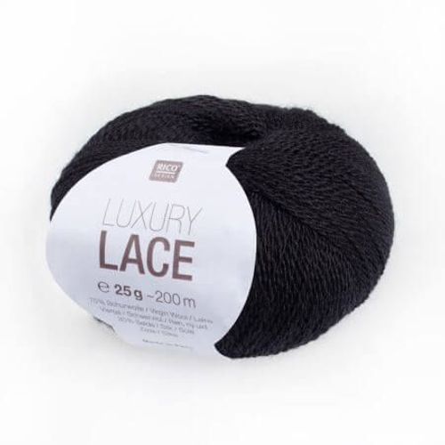 Pelote De Laine Luxury Lace - 25gr - Rico Design 06 Noir