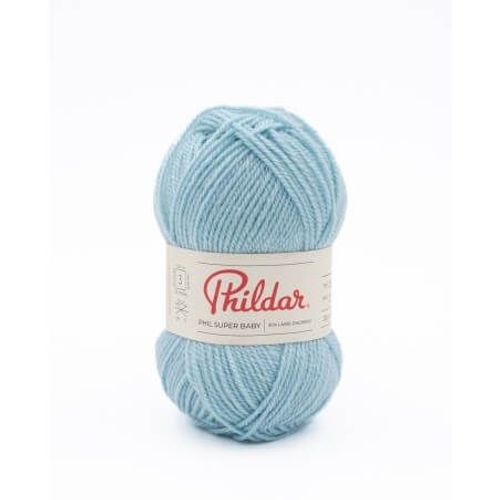 Pelote De Laine À Tricoter Super Baby - 25gr - Phildar - Certifié Oeko-Tex Glacier Bleu