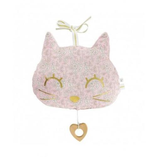 Kit Couture Mobile Musical Chat En Tissu Liberty ® Capel Rose