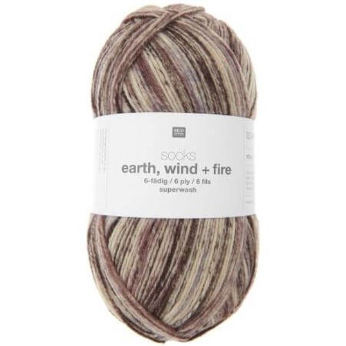 Laine À Chaussette Socks Earth Wind + Fire 6 Fils - Rico Design 05 Marron Terra