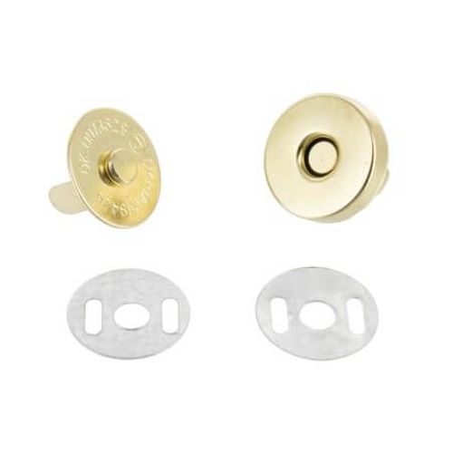 Lot De 5 Boutons Pression Aimanté 15mm - 3bcom Or