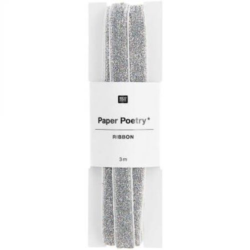 Rubans À Paillettes Rico Design 10mm X 3m : Éclat Festif Pour Vos Créations 400450 Gris Iridescent