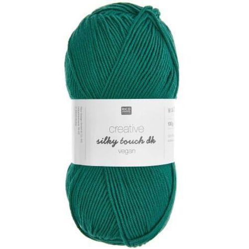 Fil À Tricoter Creative Silky Touch Dk Vegan - 100gr - Rico Design 031 Vert Lierre