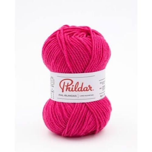 Découvrez Le Phil Irlandais De Phildar: Le Fil Classique En Laine Torsadée Fuchsia Rose