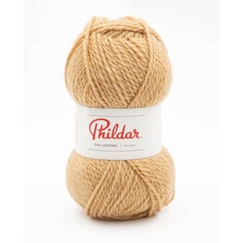 Pelote De Laine À Tricoter Phil Looping - 100 Gr - Phildar - Certifié Oeko-Tex Camel Marron