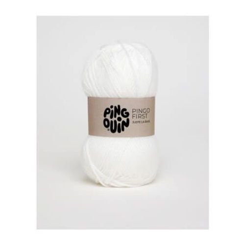 Fil À Tricoter Pingo First - Pingouin - Certifié Oeko-Tex Neige Blanc