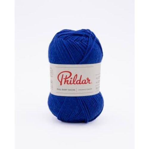 Pelote De Laine Mérino Phil Baby & Socks - Chaleur Et Douceur Pour Petits Pieds Pervenche Bleu