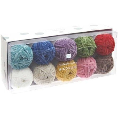 Kit De 10 Pelotes De Fil Chenille Ricorumi Nilli Nilli Rainbow - Rico Design Multicolore