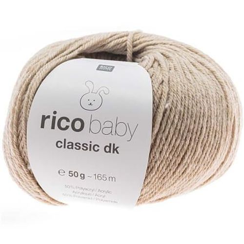 Fil Layette À Tricoter Rico Baby Classic Dk - Créez Des Tenues Douces Et Confortables Pour Bébé - Rico Design 63 Ecru