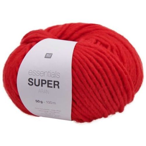 Pelote De Laine À Tricoter Essentials Super Aran - Rico Design 06 Rouge