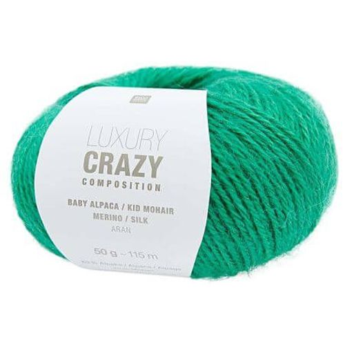 Fil Exceptionnel À Tricoter Luxury Crazy Composition Aran - Rico Design 04 Vert