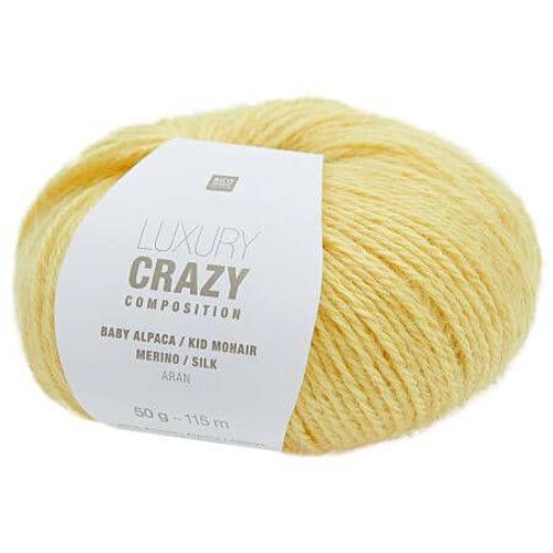 Fil Exceptionnel À Tricoter Luxury Crazy Composition Aran - Rico Design 03 Jaune