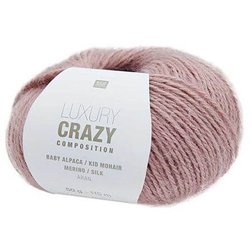 Fil Exceptionnel À Tricoter Luxury Crazy Composition Aran - Rico Design 05 Vieux Rose