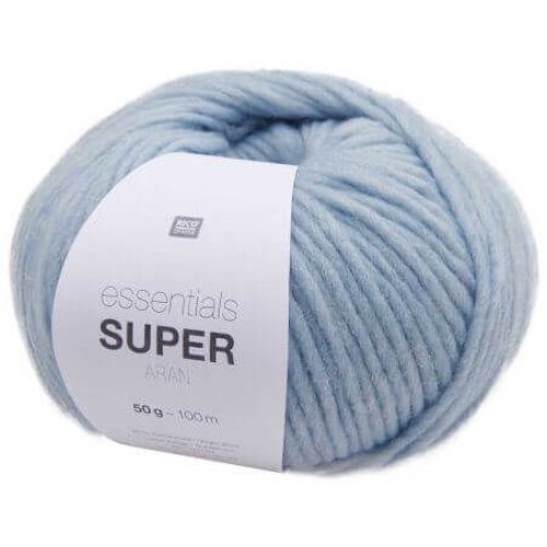 Pelote De Laine À Tricoter Essentials Super Aran - Rico Design 10 Bleu Clair