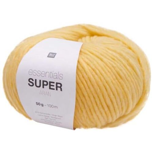 Pelote De Laine À Tricoter Essentials Super Aran - Rico Design 02 Jaune
