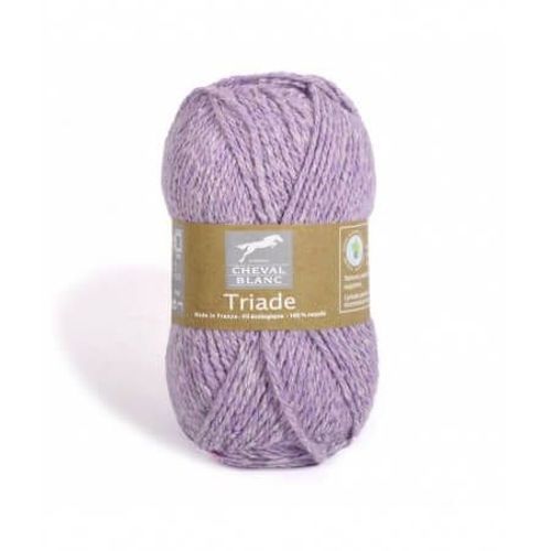Pelote De Laine Et Coton À Tricoter Triade - Cheval Blanc 041 Violet
