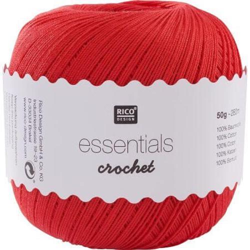 Coton À Crocheter Essentials Crochet - Rico Design 04-Rouge