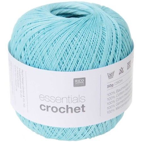 Coton À Crocheter Essentials Crochet - Rico Design 10-Turquoise
