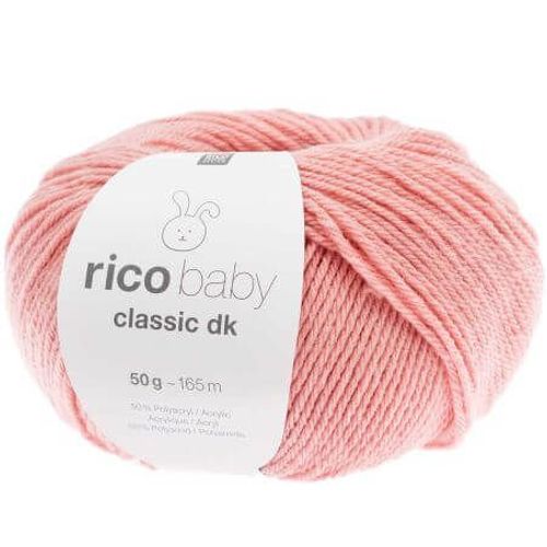 Fil Layette À Tricoter Rico Baby Classic Dk - Créez Des Tenues Douces Et Confortables Pour Bébé - Rico Design 39 Rose