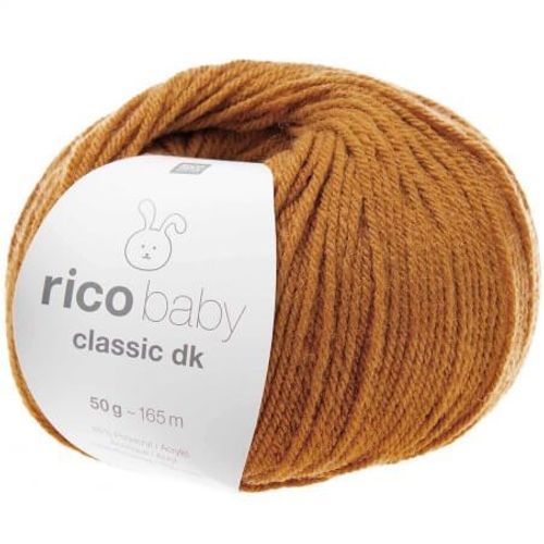 Fil Layette À Tricoter Rico Baby Classic Dk - Créez Des Tenues Douces Et Confortables Pour Bébé - Rico Design 72 Marron