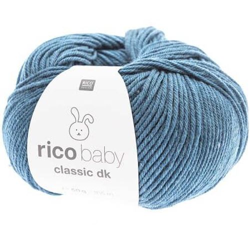 Fil Layette À Tricoter Rico Baby Classic Dk - Créez Des Tenues Douces Et Confortables Pour Bébé - Rico Design 59 Bleu