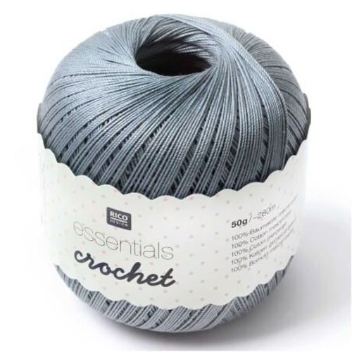 Coton À Crocheter Essentials Crochet - Rico Design 11-Gris Souris