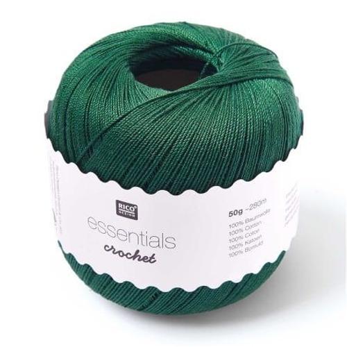 Coton À Crocheter Essentials Crochet - Rico Design 26-Vert Sapin