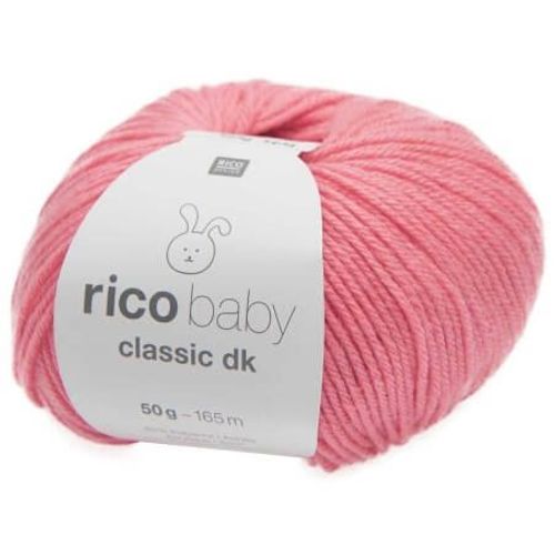 Fil Layette À Tricoter Rico Baby Classic Dk - Créez Des Tenues Douces Et Confortables Pour Bébé - Rico Design 76 Rose