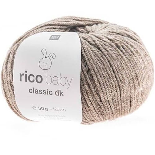 Fil Layette À Tricoter Rico Baby Classic Dk - Créez Des Tenues Douces Et Confortables Pour Bébé - Rico Design 64 Marron