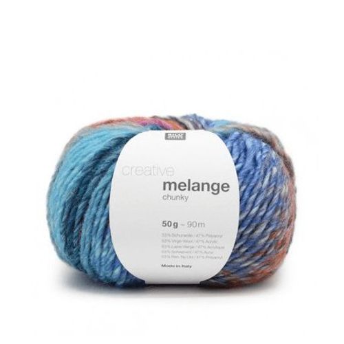 Pelote De Laine À Tricoter Creative Melange Chunky - Rico Design 46 Bleu