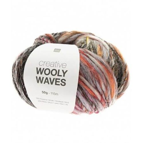 Pelote De Laine Creative Wooly Waves - Rico Design 06 Bleu