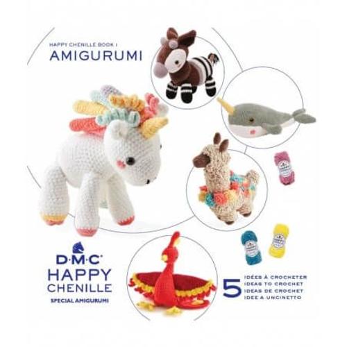 Book 1 Happy Chenille Animaux Fantastiques - Dmc Blanc