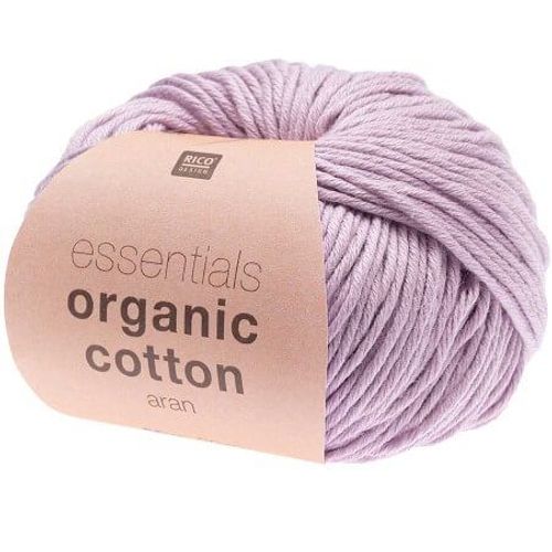 Coton À Tricoter Essentials Organic Cotton Aran - Rico Design 8 Violet
